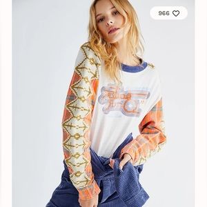 Free People Multi-Color Cody Swit Top (M)